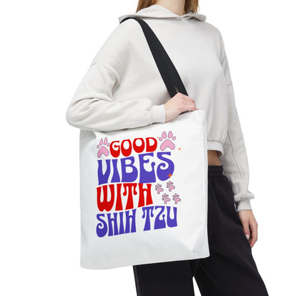 Good Vibes With Shih Tzu Tote Bag - Cute & Practical Gift for Dog Lovers