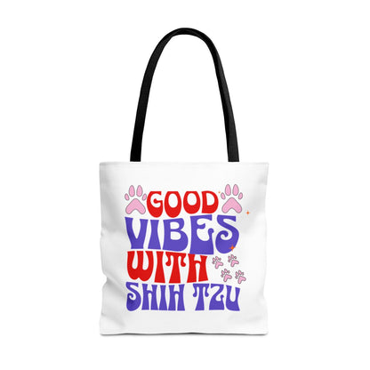 Good Vibes With Shih Tzu Tote Bag - Cute & Practical Gift for Dog Lovers