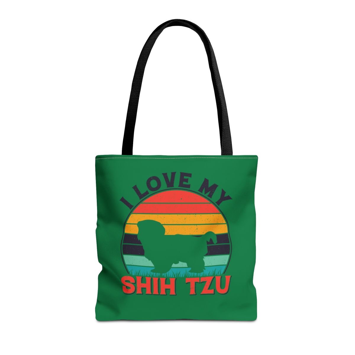 I Love My Shih Tzu With Rainbow Tote Bag