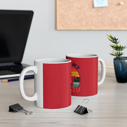 I Love My Shih Tzu With Rainbow Ceramic Mug