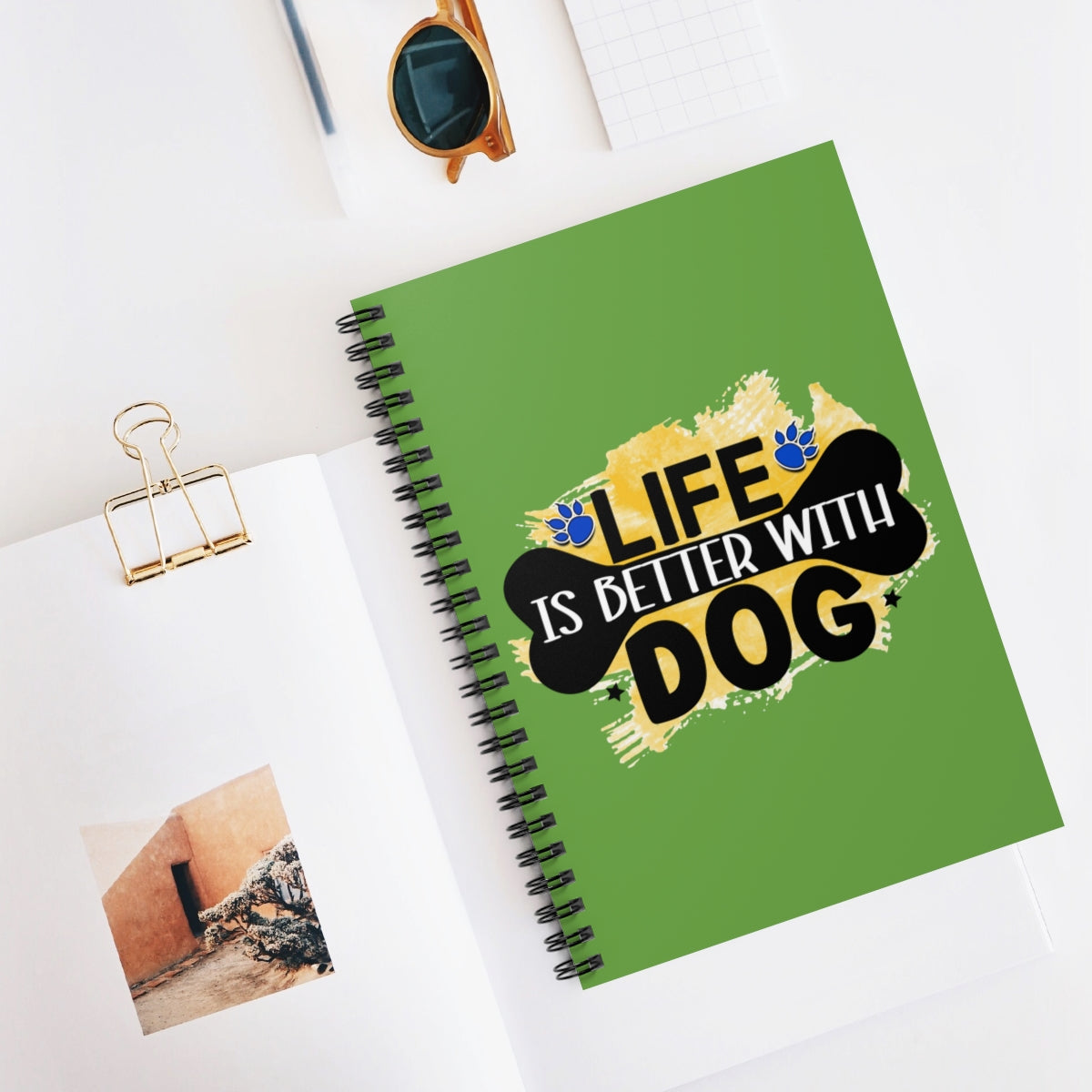Life Is Better With Dog Spiral Notebook – Cute Gift for Dog Lovers