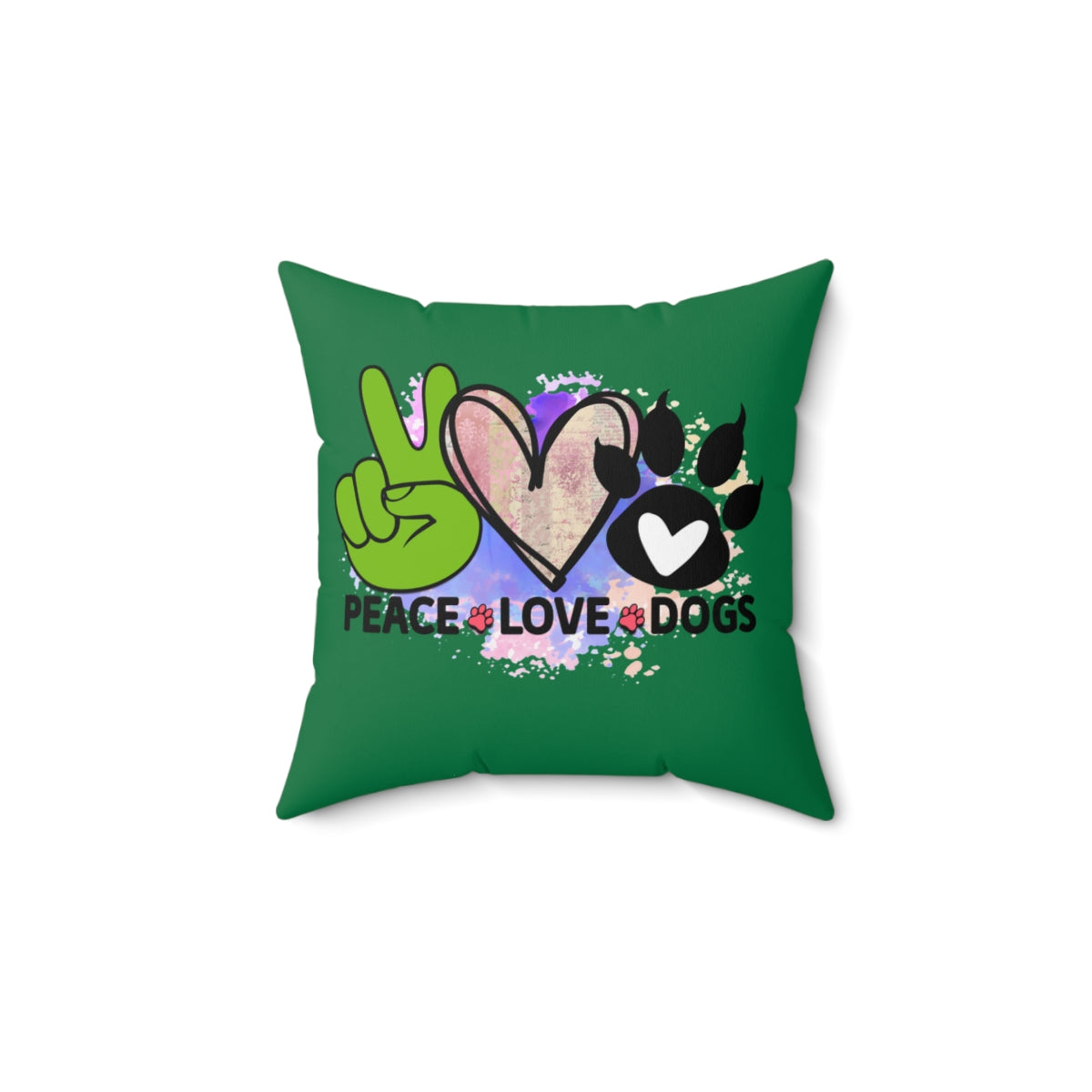 Peace Love Dogs Pillow – Cozy Gift for Dog Lovers & Pet Owners