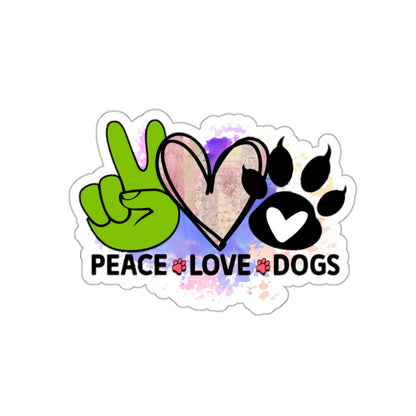 Peace Love Dogs Stickers – Cute Gift for Dog Lovers & Pet Owners