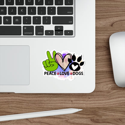 Peace Love Dogs Stickers – Cute Gift for Dog Lovers & Pet Owners