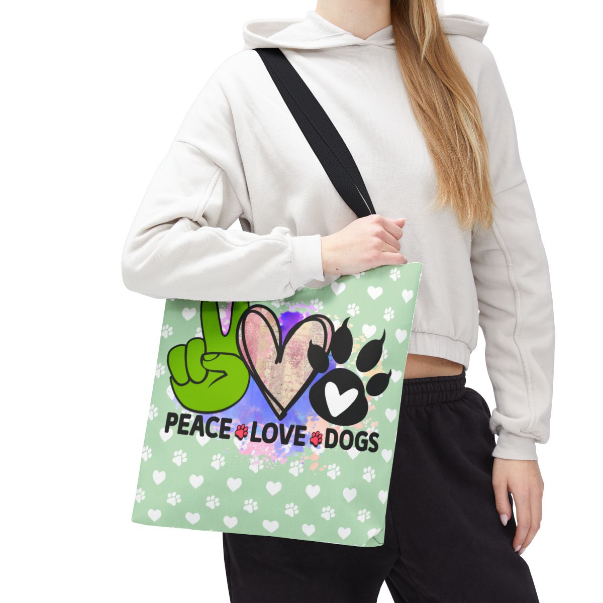 Peace Love Dogs Tote Bag – Stylish, Durable & Perfect for Dog Lovers