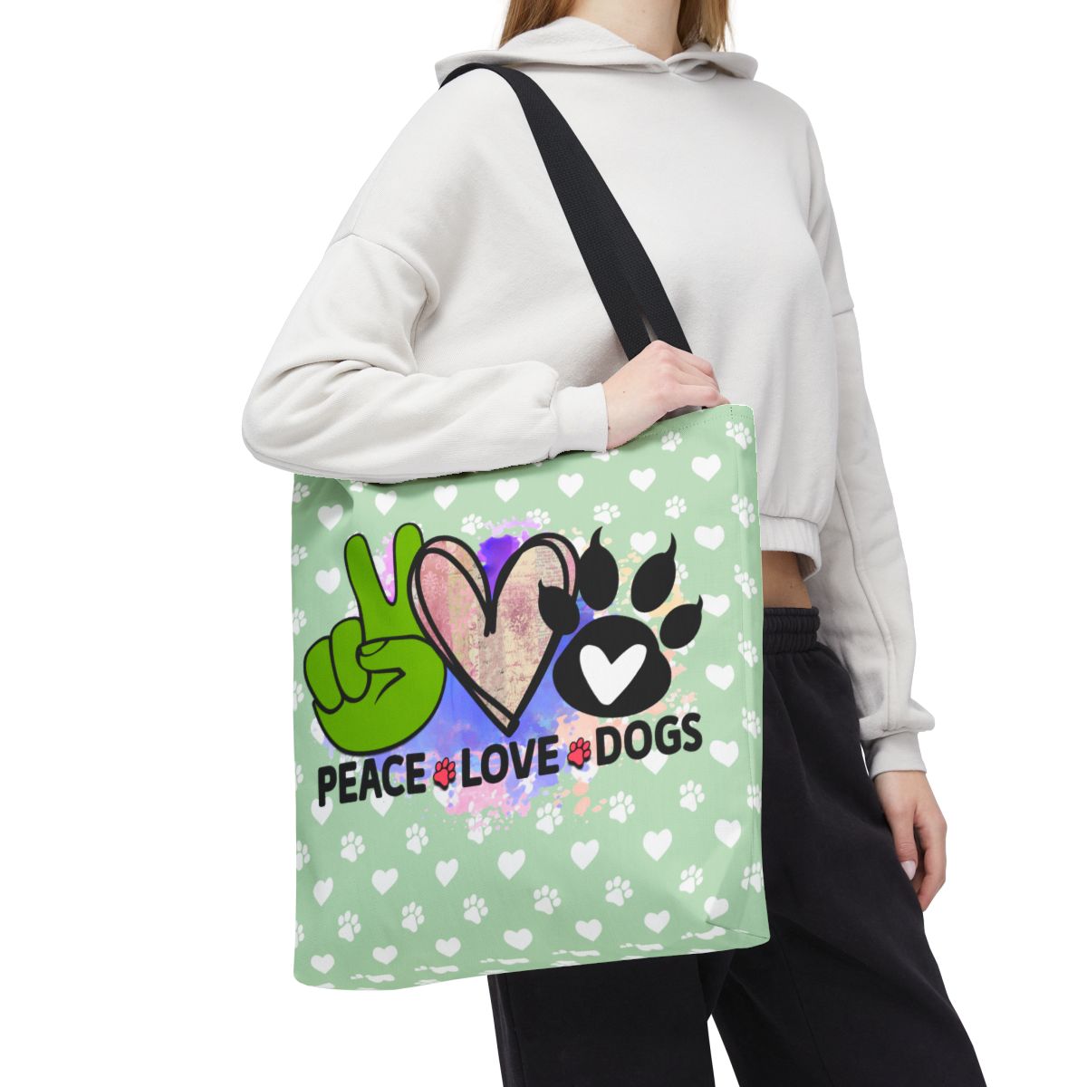 Peace Love Dogs Tote Bag – Stylish, Durable & Perfect for Dog Lovers