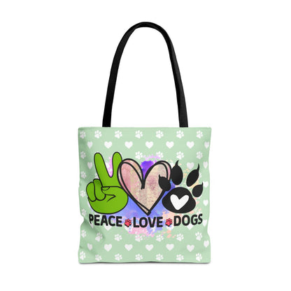 Peace Love Dogs Tote Bag – Stylish, Durable & Perfect for Dog Lovers