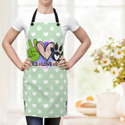 Peace Love Dogs Apron – Cute & Practical Gift for Dog Lover