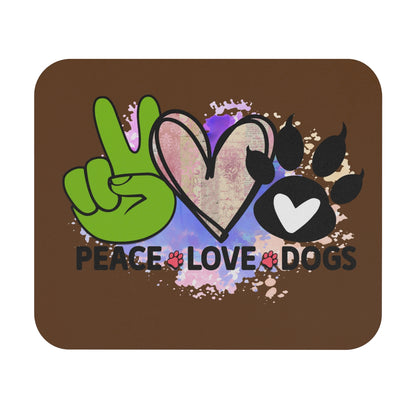 Peace Love Dogs Mouse Pad – Cute & Functional Gift for Dog Lovers