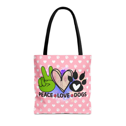 Peace Love Dogs Tote Bag – Stylish, Durable & Perfect for Dog Lovers