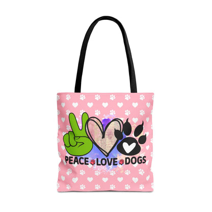 Peace Love Dogs Tote Bag – Stylish, Durable & Perfect for Dog Lovers