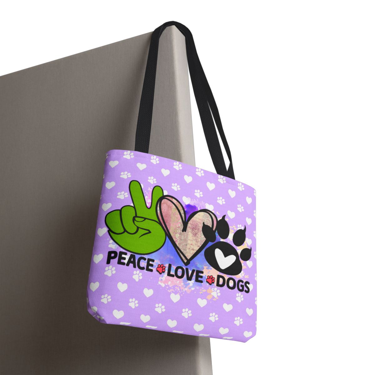 Peace Love Dogs Tote Bag – Stylish, Durable & Perfect for Dog Lovers