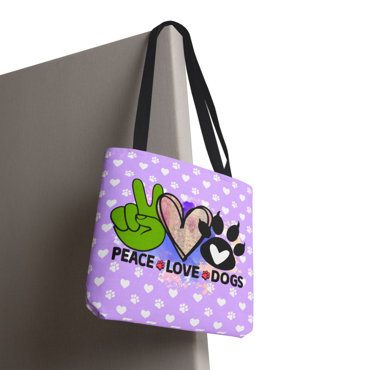 Peace Love Dogs Tote Bag – Stylish, Durable & Perfect for Dog Lovers