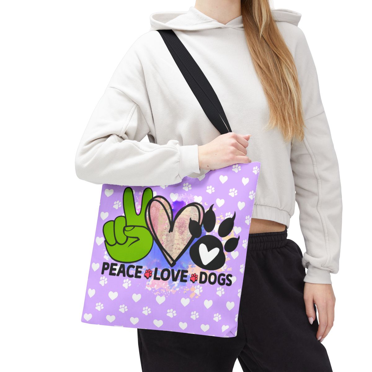 Peace Love Dogs Tote Bag – Stylish, Durable & Perfect for Dog Lovers