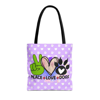 Peace Love Dogs Tote Bag – Stylish, Durable & Perfect for Dog Lovers