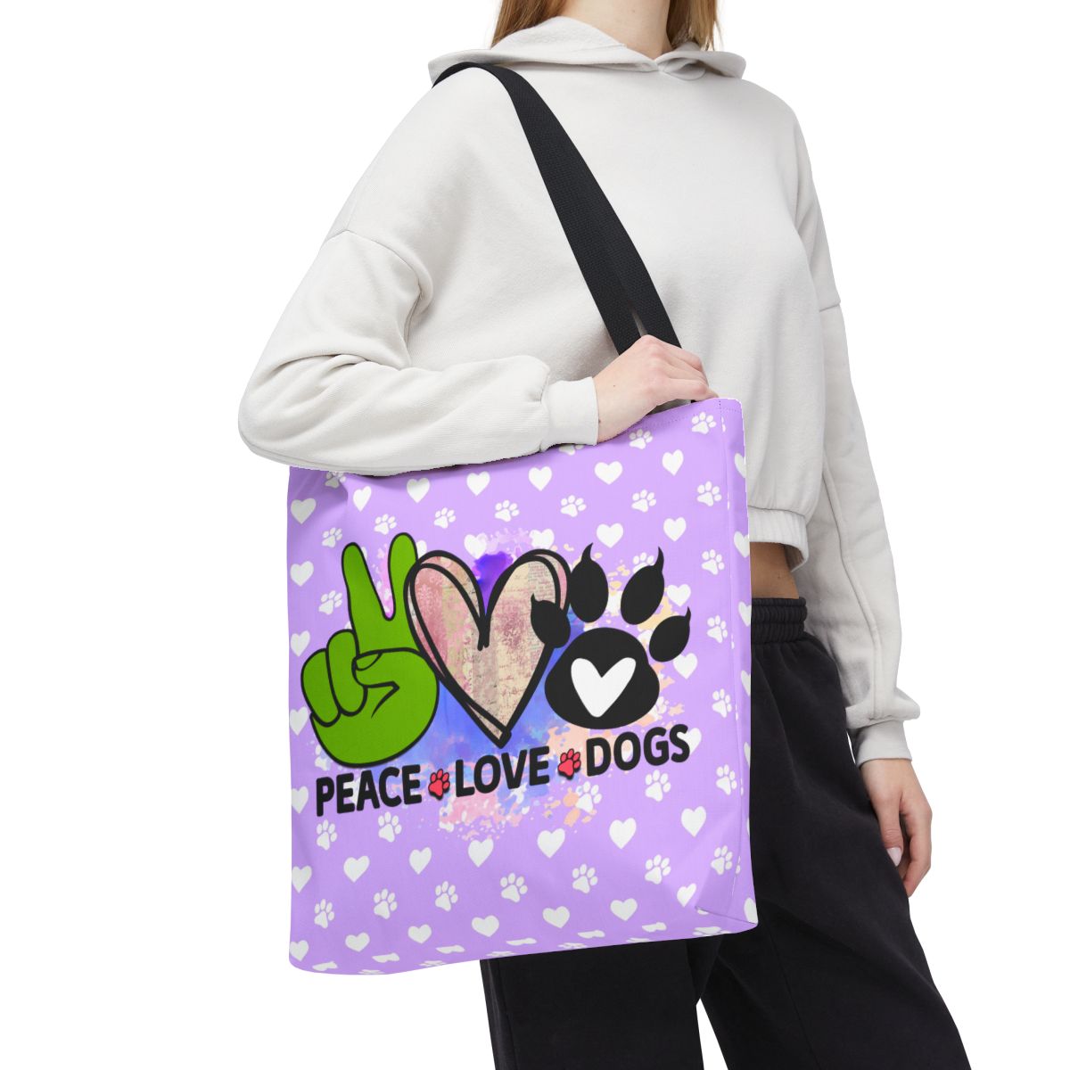 Peace Love Dogs Tote Bag – Stylish, Durable & Perfect for Dog Lovers