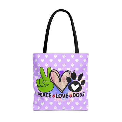 Peace Love Dogs Tote Bag – Stylish, Durable & Perfect for Dog Lovers