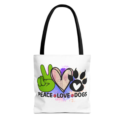 Peace Love Dogs Tote Bag – Stylish, Durable & Perfect for Dog Lovers