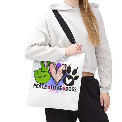 Peace Love Dogs Tote Bag – Stylish, Durable & Perfect for Dog Lovers