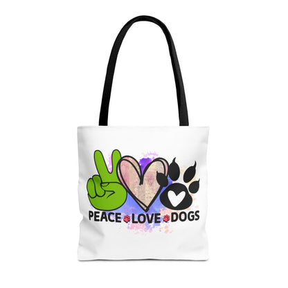 Peace Love Dogs Tote Bag – Stylish, Durable & Perfect for Dog Lovers