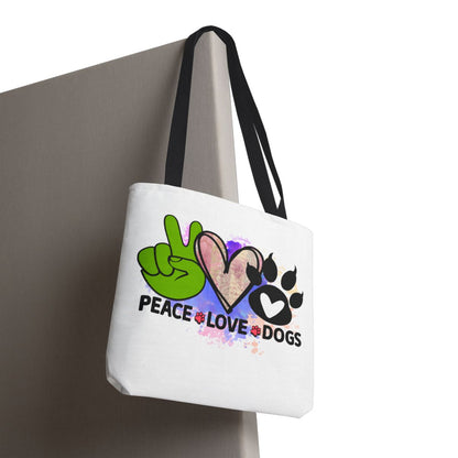 Peace Love Dogs Tote Bag – Stylish, Durable & Perfect for Dog Lovers