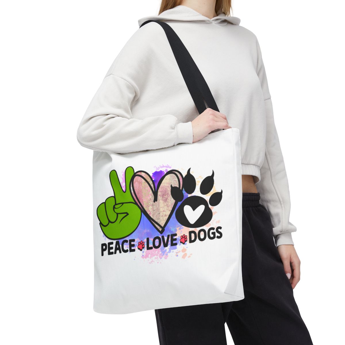 Peace Love Dogs Tote Bag – Stylish, Durable & Perfect for Dog Lovers