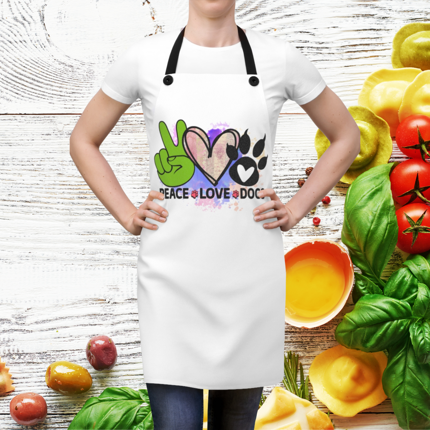 Peace Love Dogs Apron – Cute & Practical Gift for Dog Lover