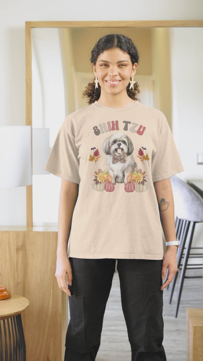 Shih Tzu in Fall T-Shirt – Autumn Style for Shih Tzu Dog Lovers