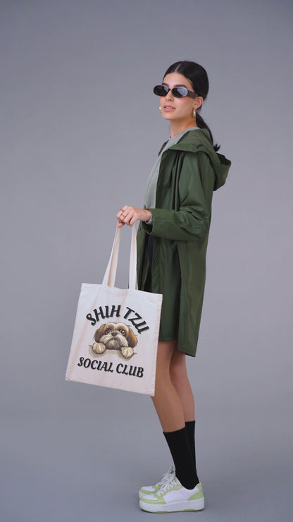 Shih Tzu Social Club Tote Bag