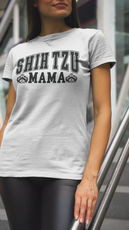 "Shih Tzu Mama" T-Shirt - Perfect gift for proud dog moms. Stylish & comfy.