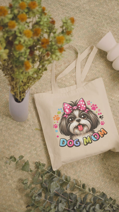 Shih Tzu Dog Mom Tote Bag