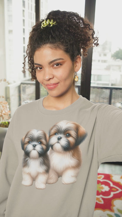 Two Babies Shih Tzu Sweatshirt