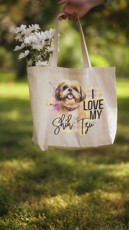 I Love My Shih Tzu Tote Bag