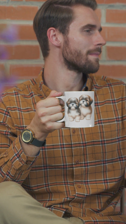 Two Babies Shih Tzu Ceramic Mug