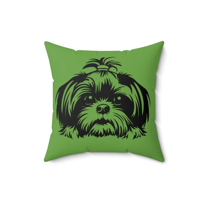 Shih-Tzu-Black-and-White-white-pillow - Shih Tzu Gifts