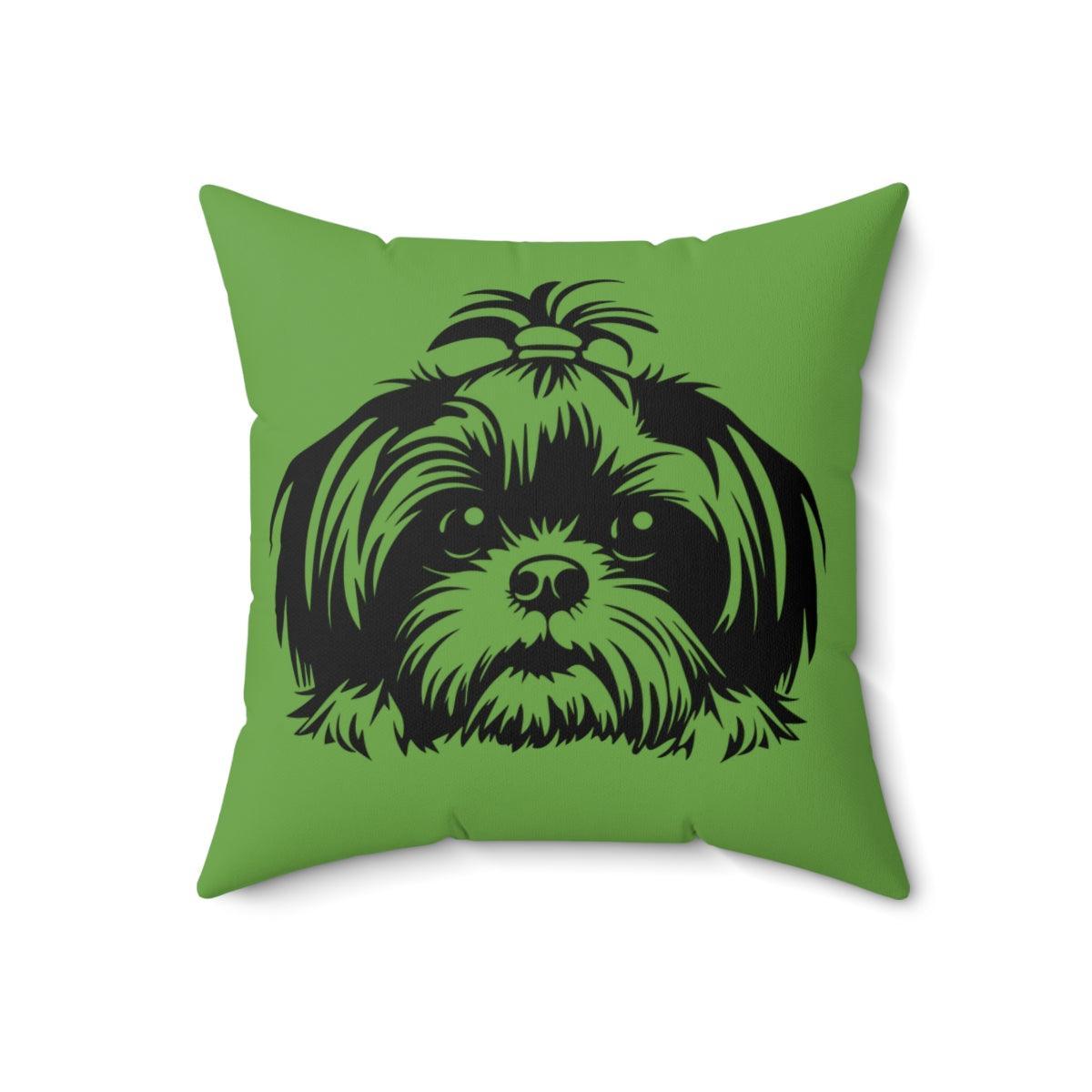 Shih-Tzu-Black-and-White-white-pillow - Shih Tzu Gifts