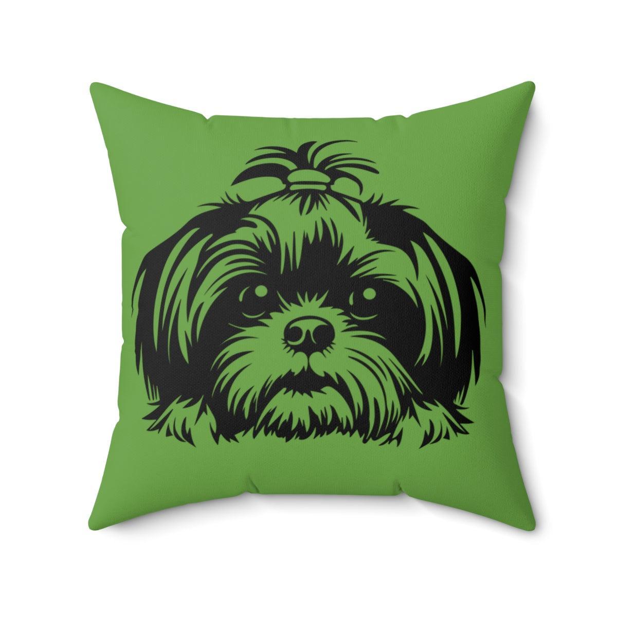 Shih-Tzu-Black-and-White-white-pillow - Shih Tzu Gifts