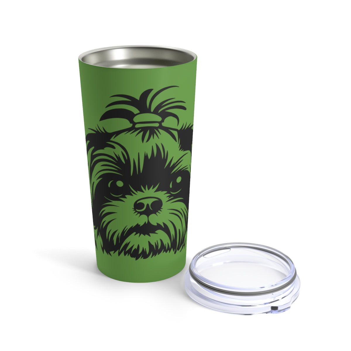 Shih-Tzu-Black-and-White-white-Tumbler 20oz - Shih Tzu Gifts