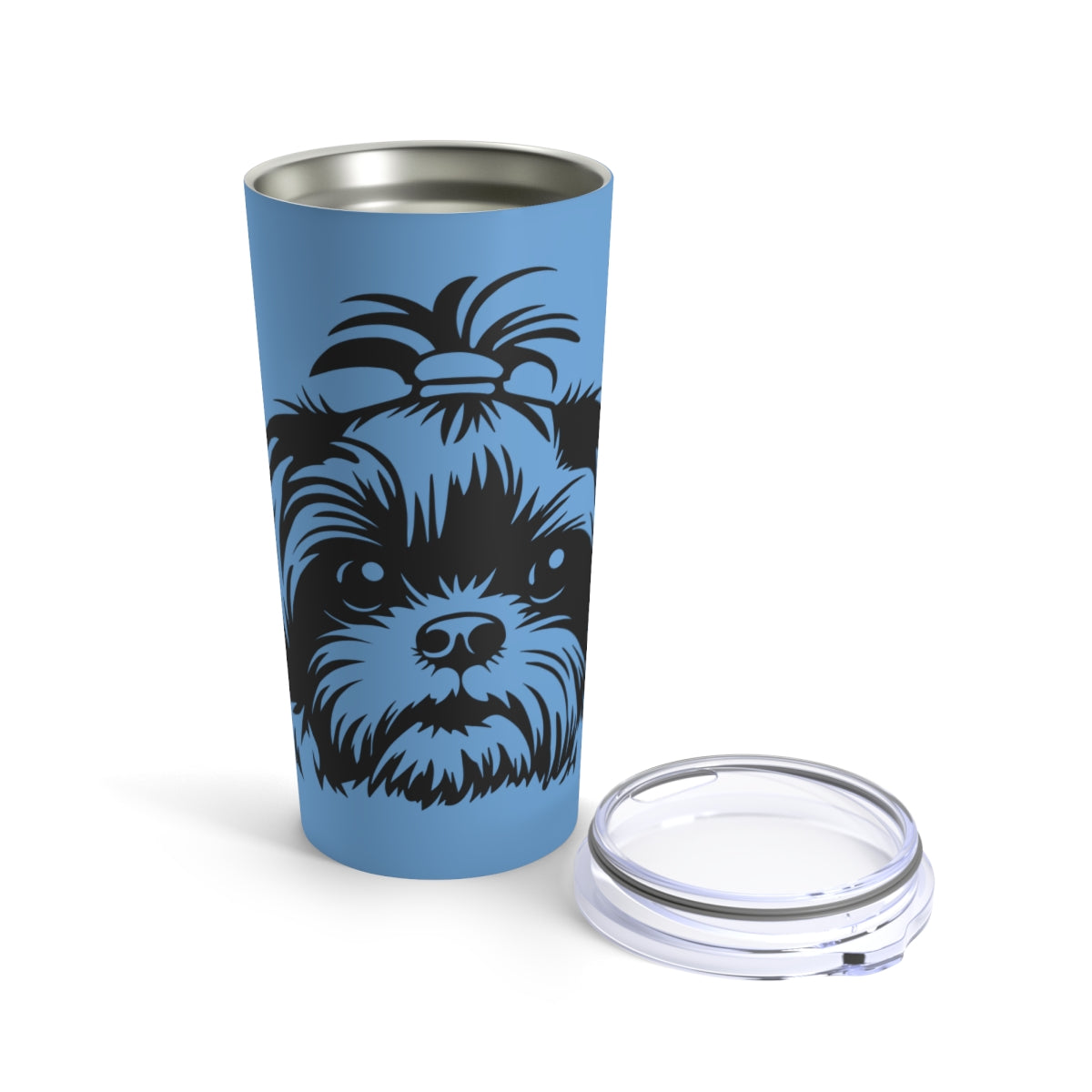 Shih-Tzu-Black-and-White-white-Tumbler 20oz - Shih Tzu Gifts