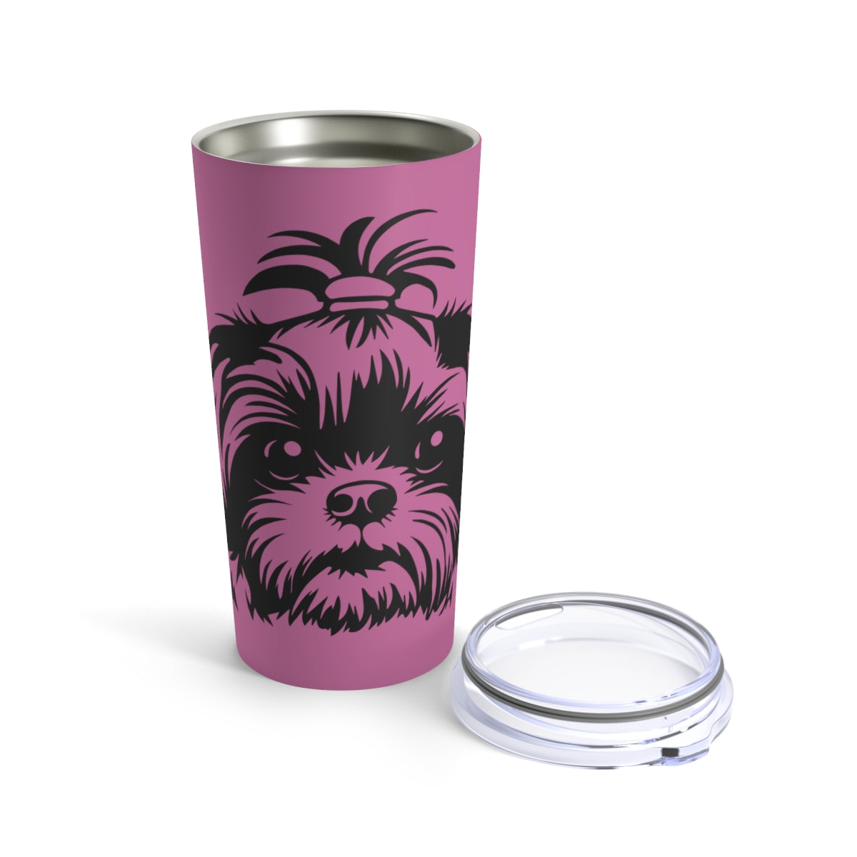 Shih-Tzu-Black-and-White-white-Tumbler 20oz - Shih Tzu Gifts