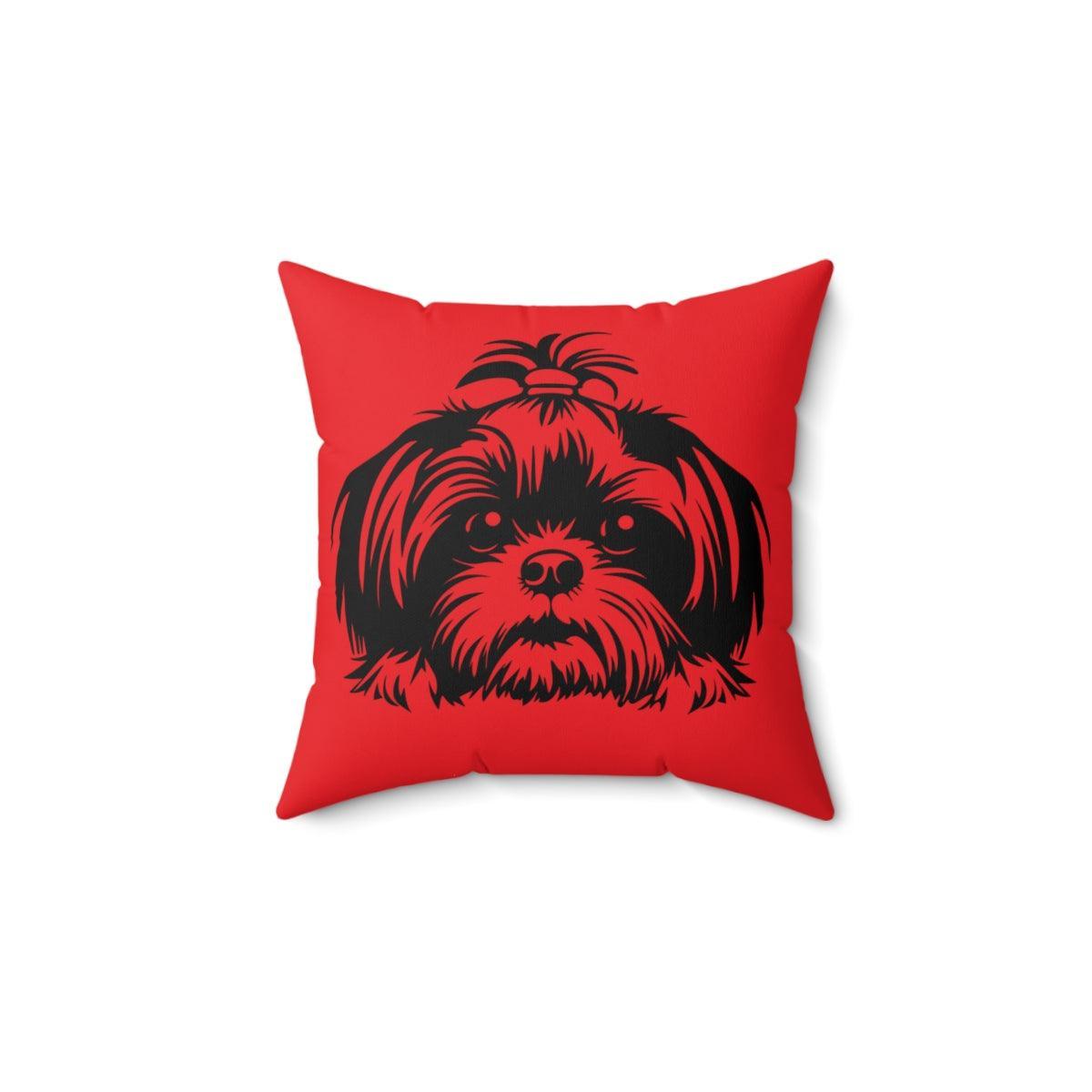 Shih-Tzu-Black-and-White-white-pillow - Shih Tzu Gifts