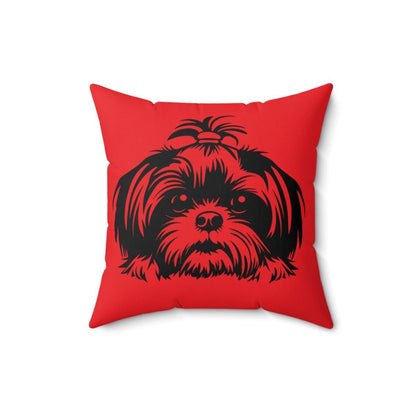 Shih-Tzu-Black-and-White-white-pillow - Shih Tzu Gifts