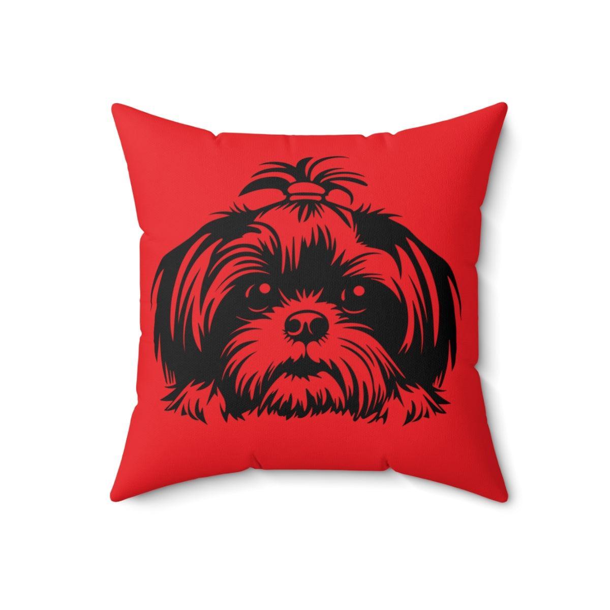 Shih-Tzu-Black-and-White-white-pillow - Shih Tzu Gifts