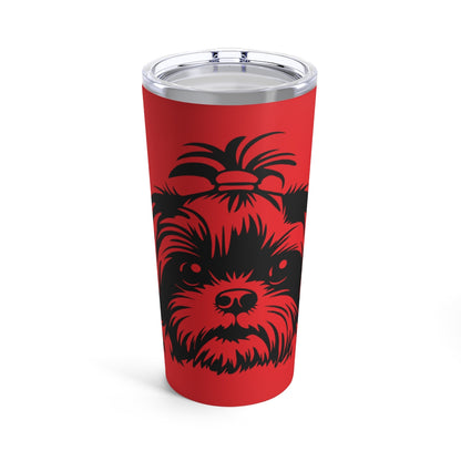 Shih-Tzu-Black-and-White-white-Tumbler 20oz - Shih Tzu Gifts