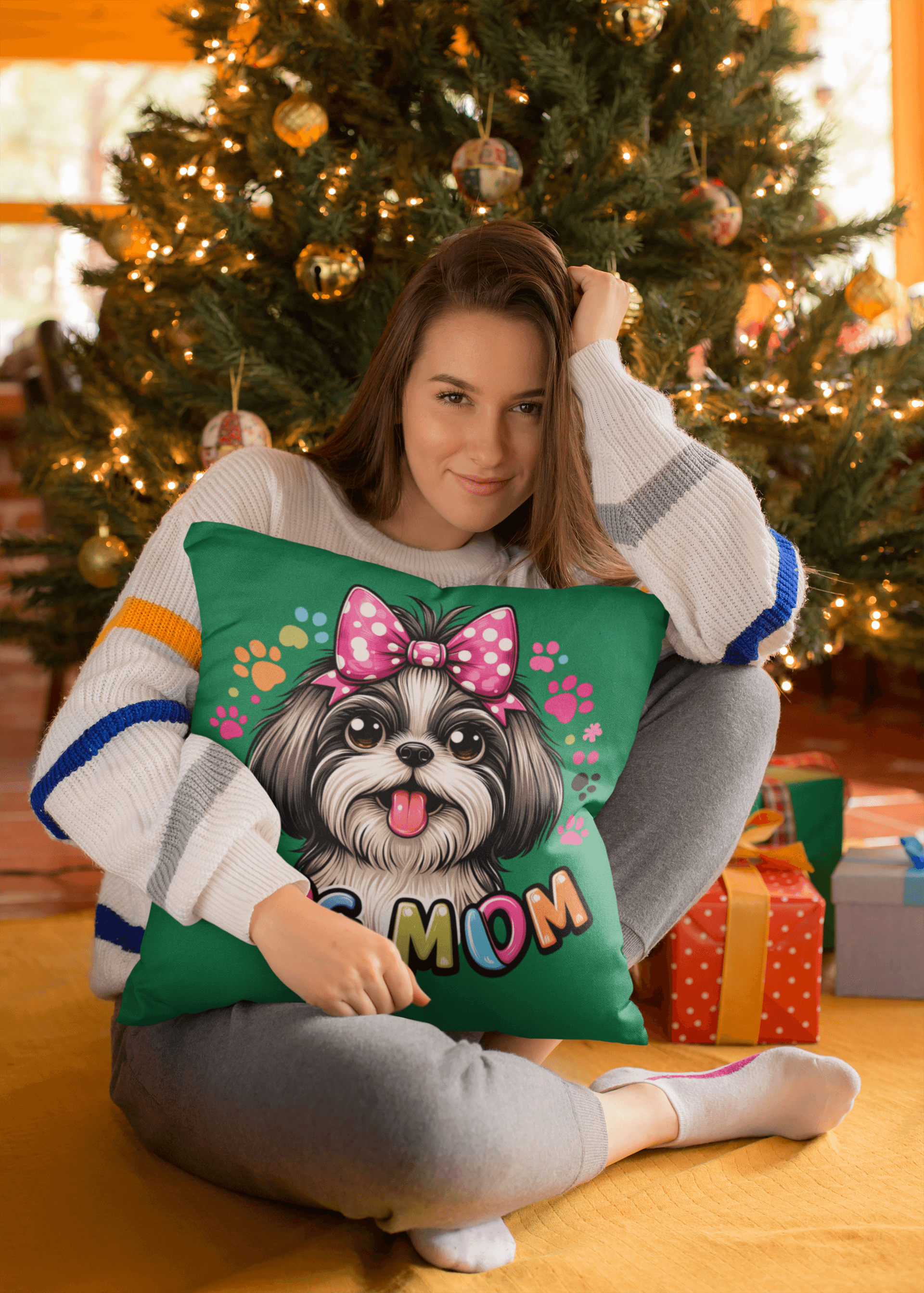 Shih Tzu Dog Mom Pillow - Shih Tzu Gifts