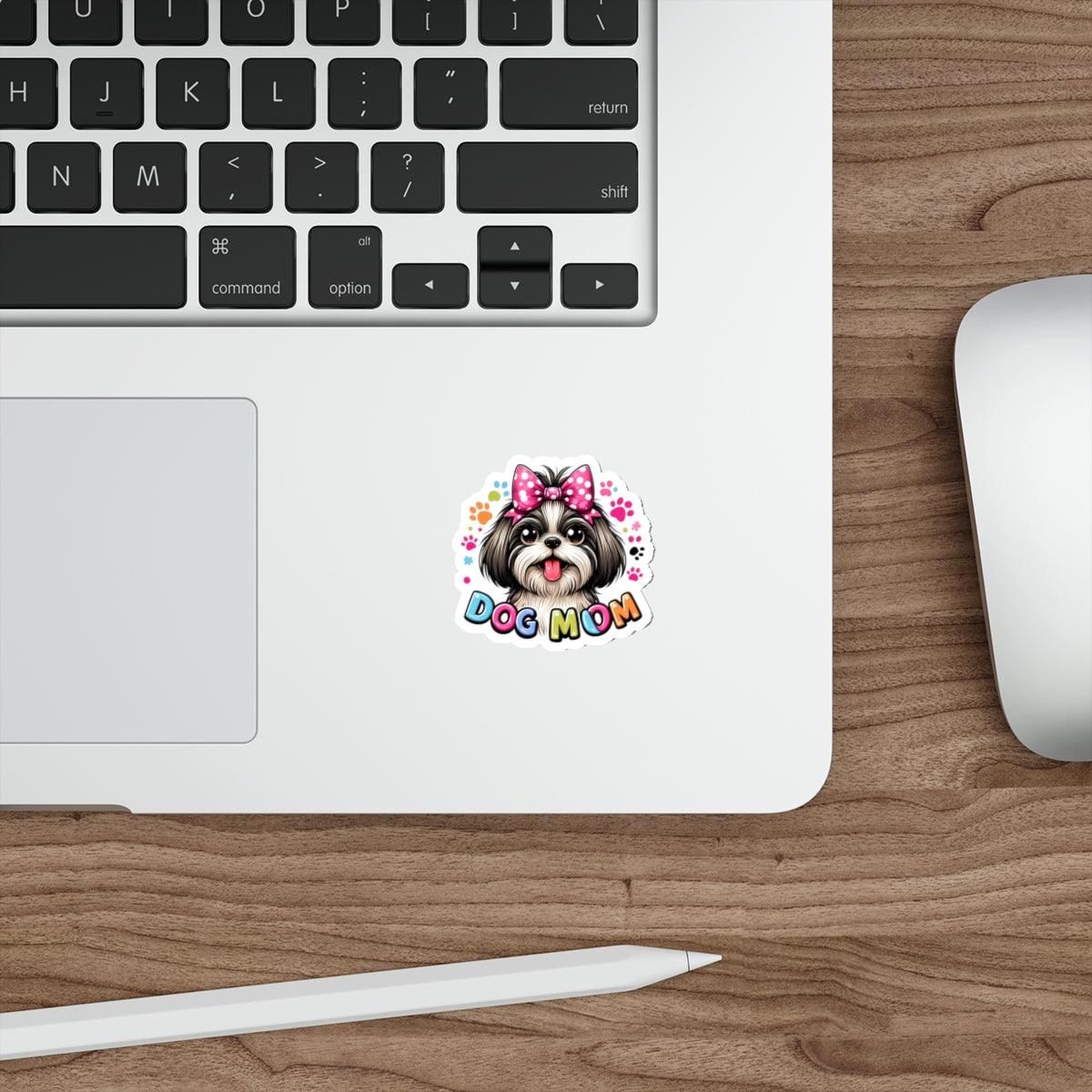 Shih Tzu Dog Mom Die-Cut Stickers - Shih Tzu Gifts