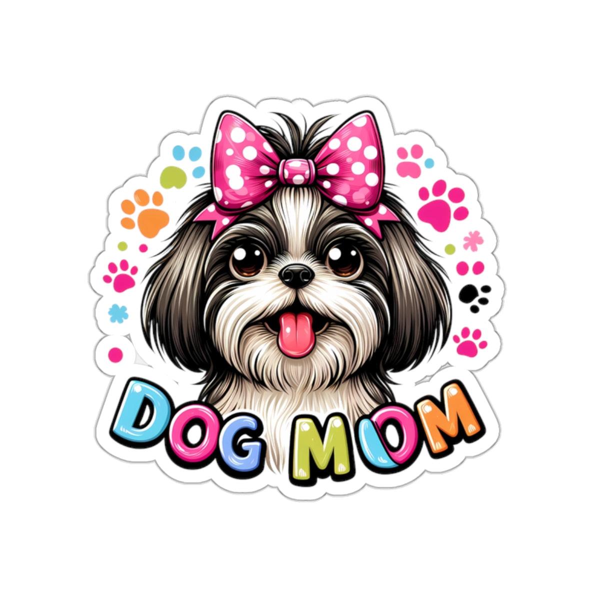 Shih Tzu Dog Mom Die-Cut Stickers - Shih Tzu Gifts