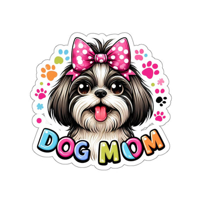 Shih Tzu Dog Mom Die-Cut Stickers - Shih Tzu Gifts