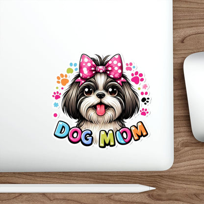 Shih Tzu Dog Mom Die-Cut Stickers - Shih Tzu Gifts