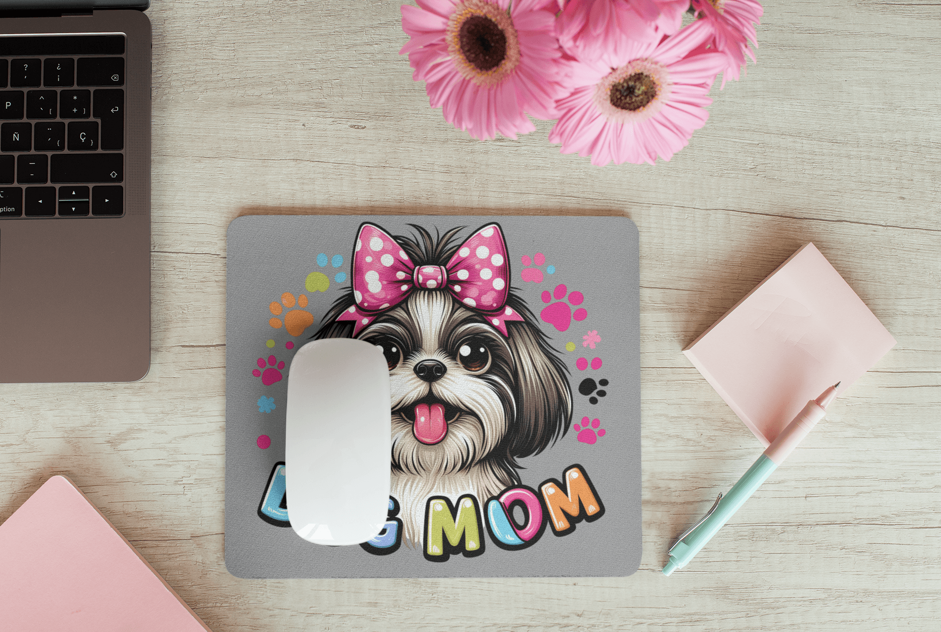 Shih Tzu Dog Mom Mouse Pad - Shih Tzu Gifts